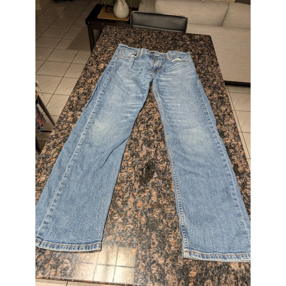 Levi's 505 Jeans Mens 31x30 Blue Light‎ Wash Water Less Straight Denim
